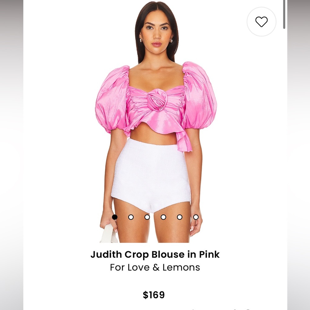 For Love and Lemons Judith Crop Blouse - new with tags